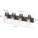 Natalie 4 Light 32 inch Modern Gold Vanity Light Wall Light